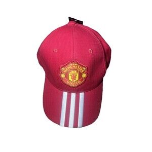ADIDAS Manchester United Hat Cap Soccer Football Adjustable Red World Cup NWT